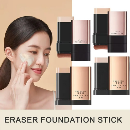 2-in-1 K-Beauty Foundation Stick with Built-in Brush + Bio-Collagen Hydration Face Mask Free