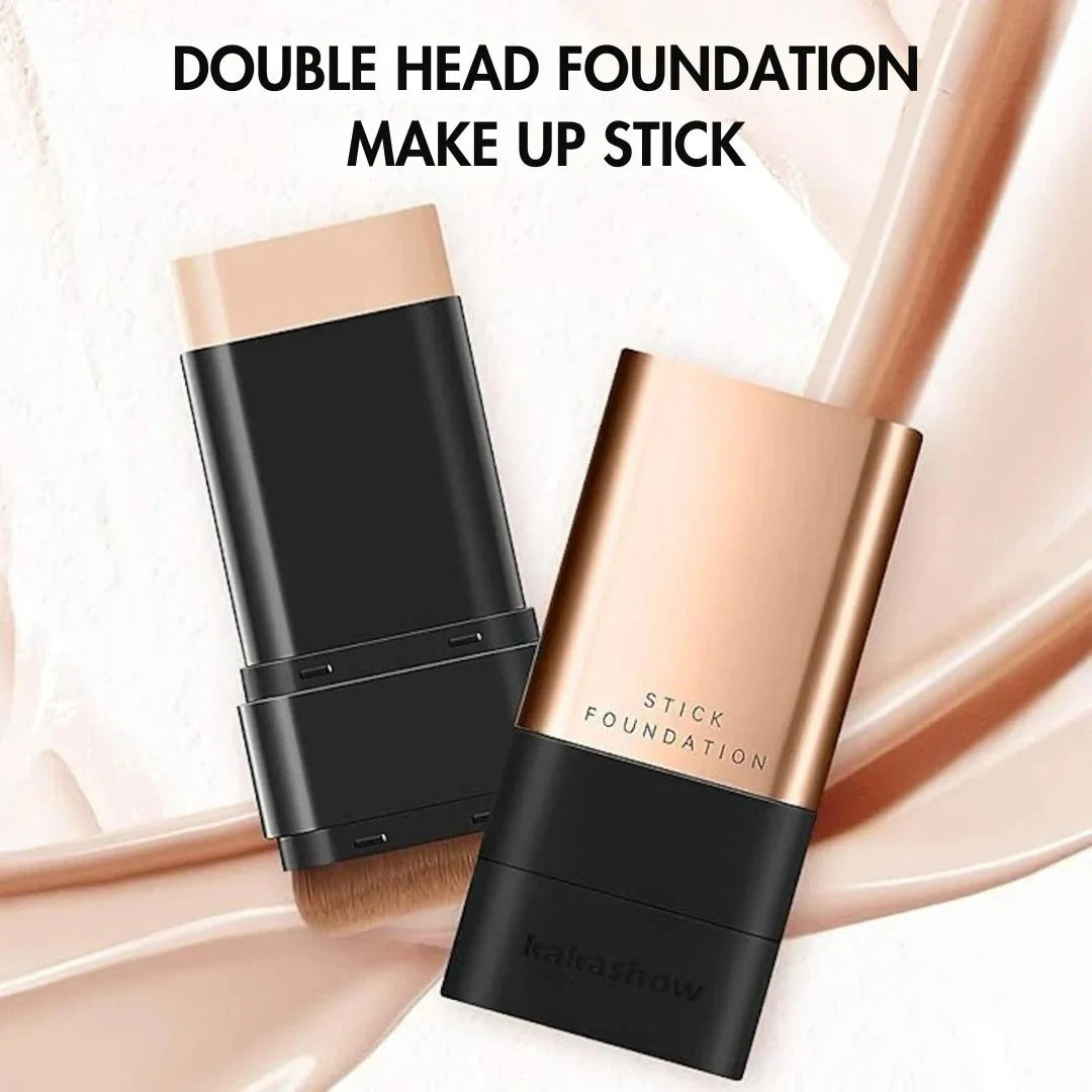 2-in-1 K-Beauty Foundation Stick with Built-in Brush + Bio-Collagen Hydration Face Mask Free