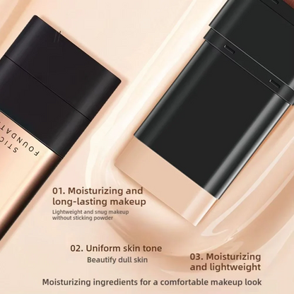 2-in-1 K-Beauty Foundation Stick with Built-in Brush + Bio-Collagen Hydration Face Mask Free